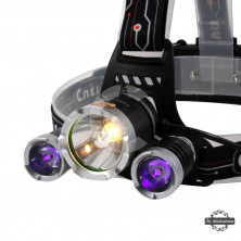 Фонарь налобный "Сибирский Следопыт -Fisher", 1LED WARM + 2 LED UV ,аккум.220В